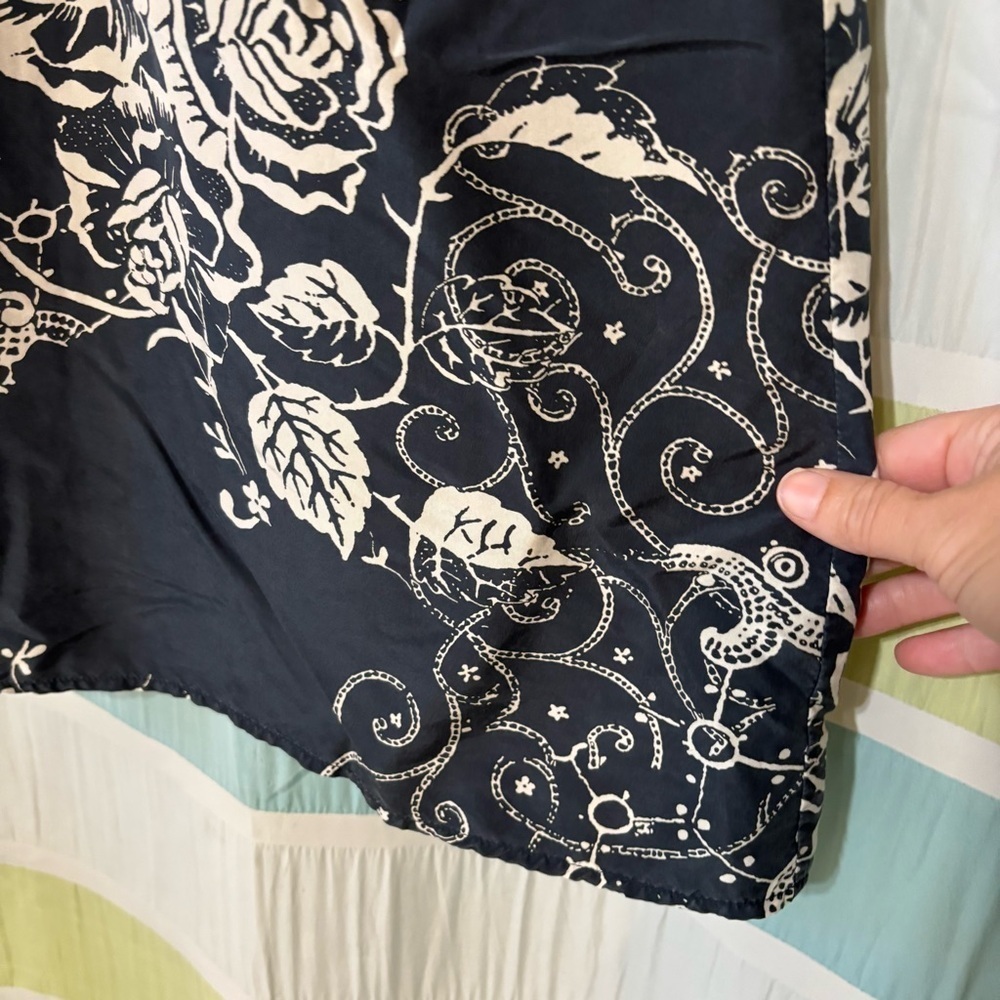 Garnet Hill Silk Floral Sleeveless Dress Midi Length Sz 6 - Picture 6 of 10